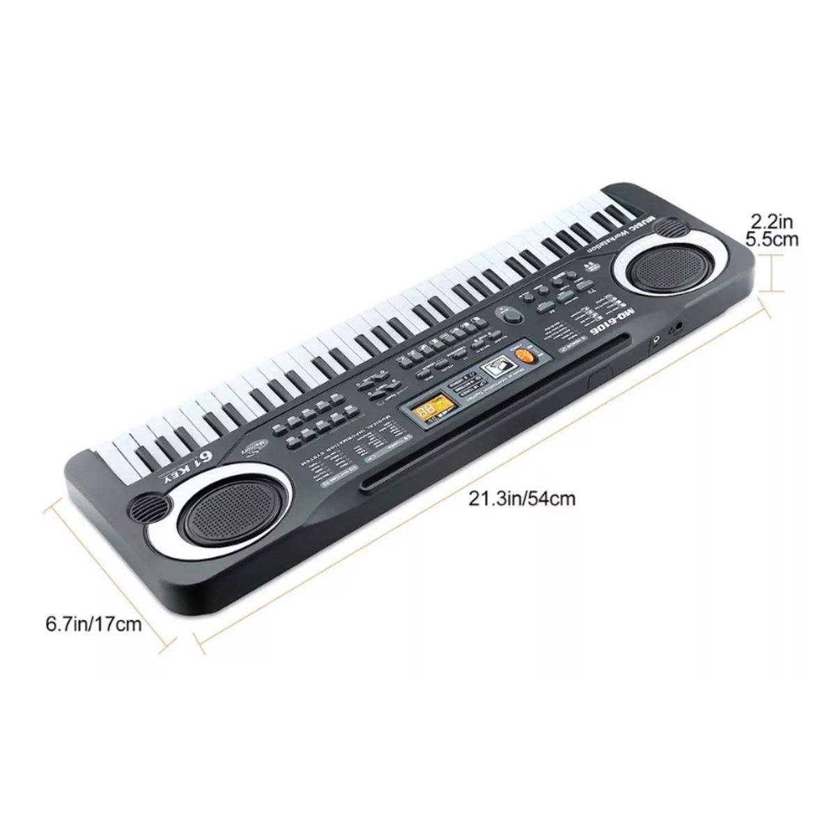 GENERICO - Piano Organeta Teclado Negro Para Niños 61 Teclas