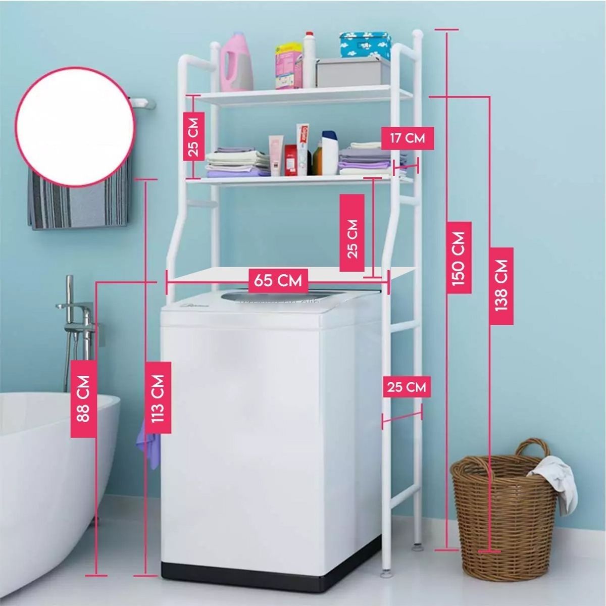 SKY - Repisa Organizador Para Lavadora o Baño