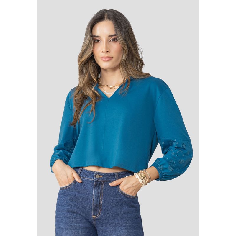RUTTA - Blusa Mujer Azul Petroleo Rutta 106577