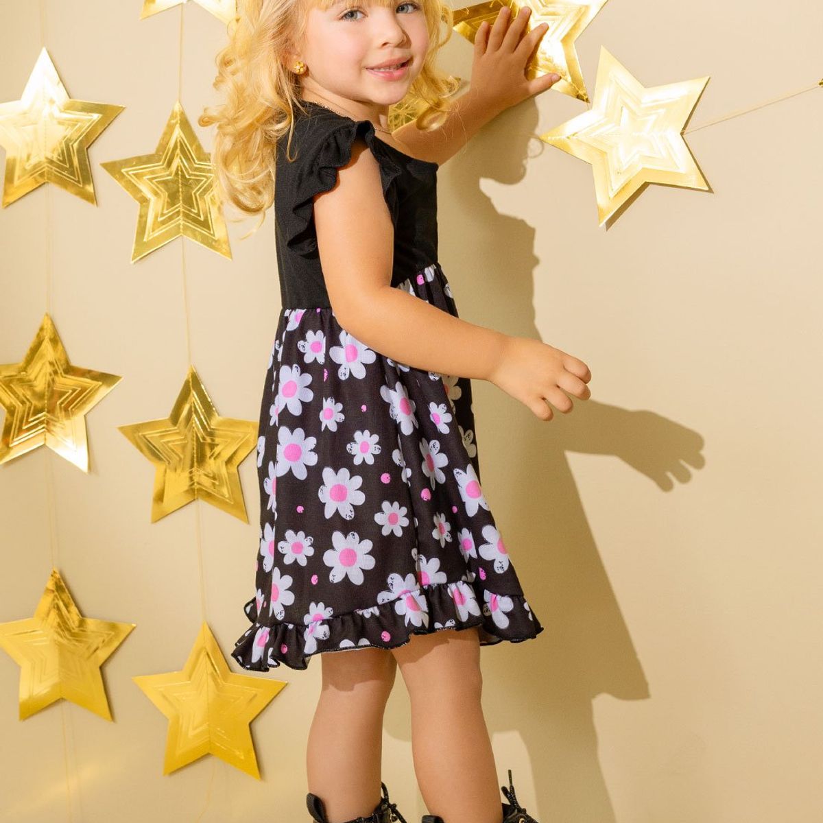 MARKETING PERSONAL - Vestido Infantil Femenino Negro Mp 105389