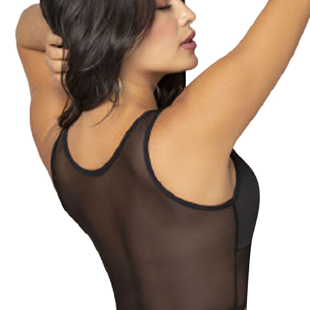 FORMAS INTIMAS - Crop Top Mujer Negro Fi 3590