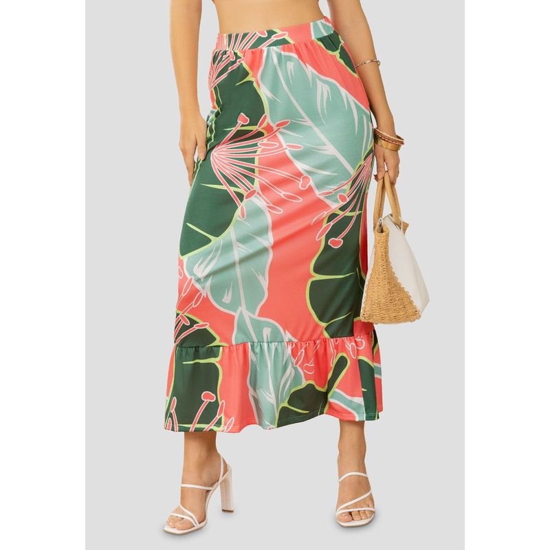 MARKETING PERSONAL - Falda Larga Mujer Estampado Mp 105814