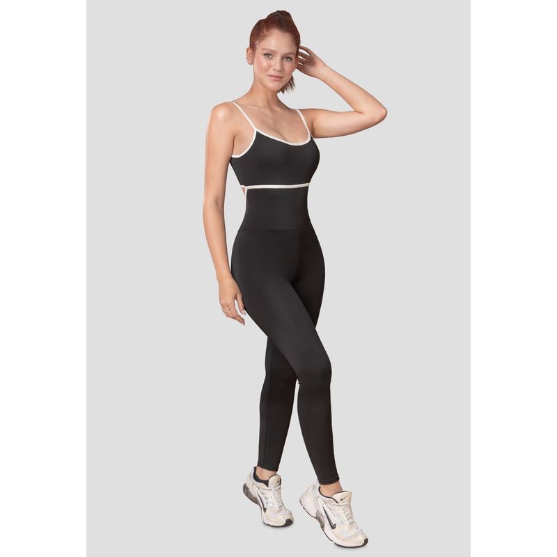 FORMAS INTIMAS - Enterizo Largo Mujer Negro Fi 105923