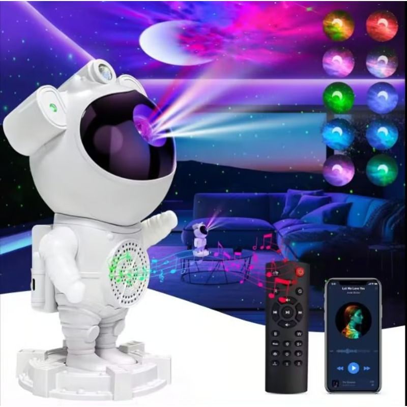 GENERICO - Proyector De Galaxias Astronauta parlante Bluetooth