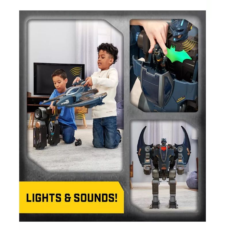BATMAN - Robot Batman Gotham City Guardian 4&1 Luces Sonido 77c Alto