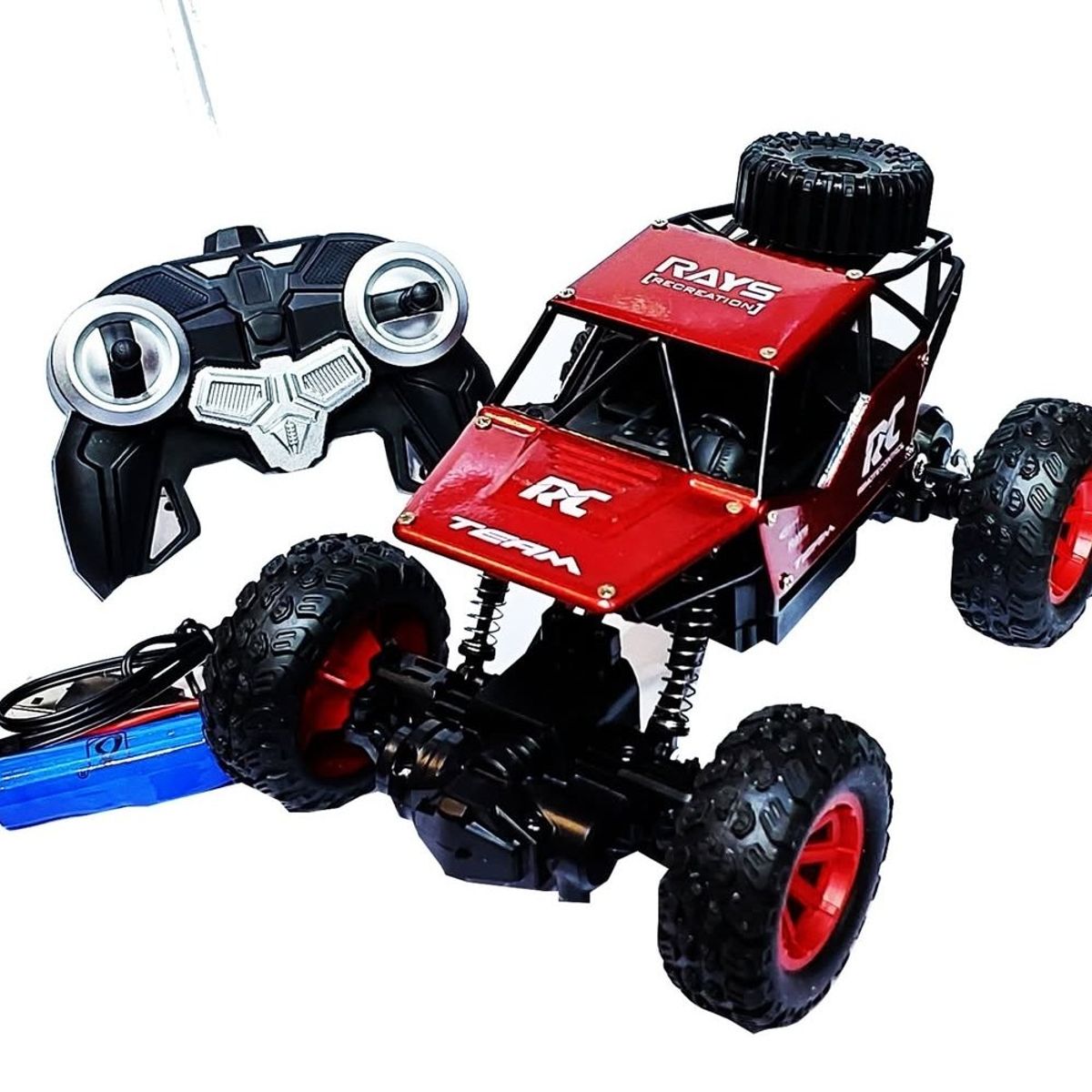 GENERICO - Carro todo terreno rojo a control remoto  juguetes infantil niño