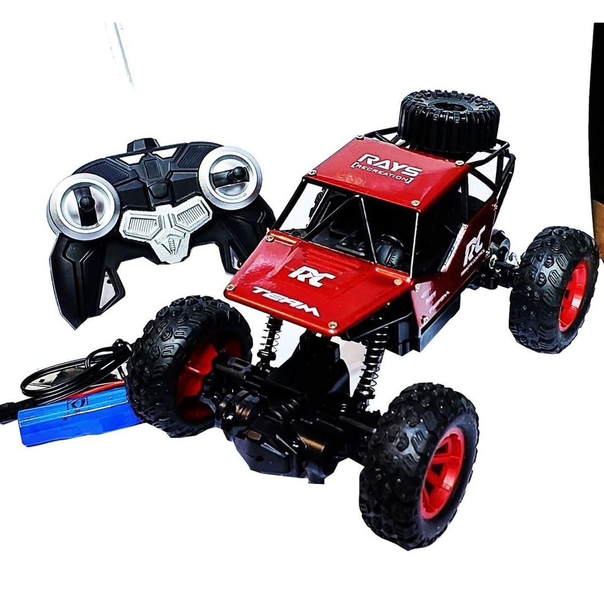 GENERICO - Carro todo terreno rojo a control remoto  juguetes infantil niño