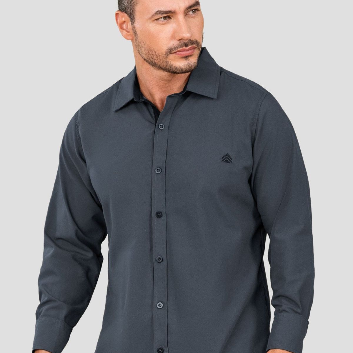 MARKETING PERSONAL - Camisa Hombre Gris Oscuro Mp 105653