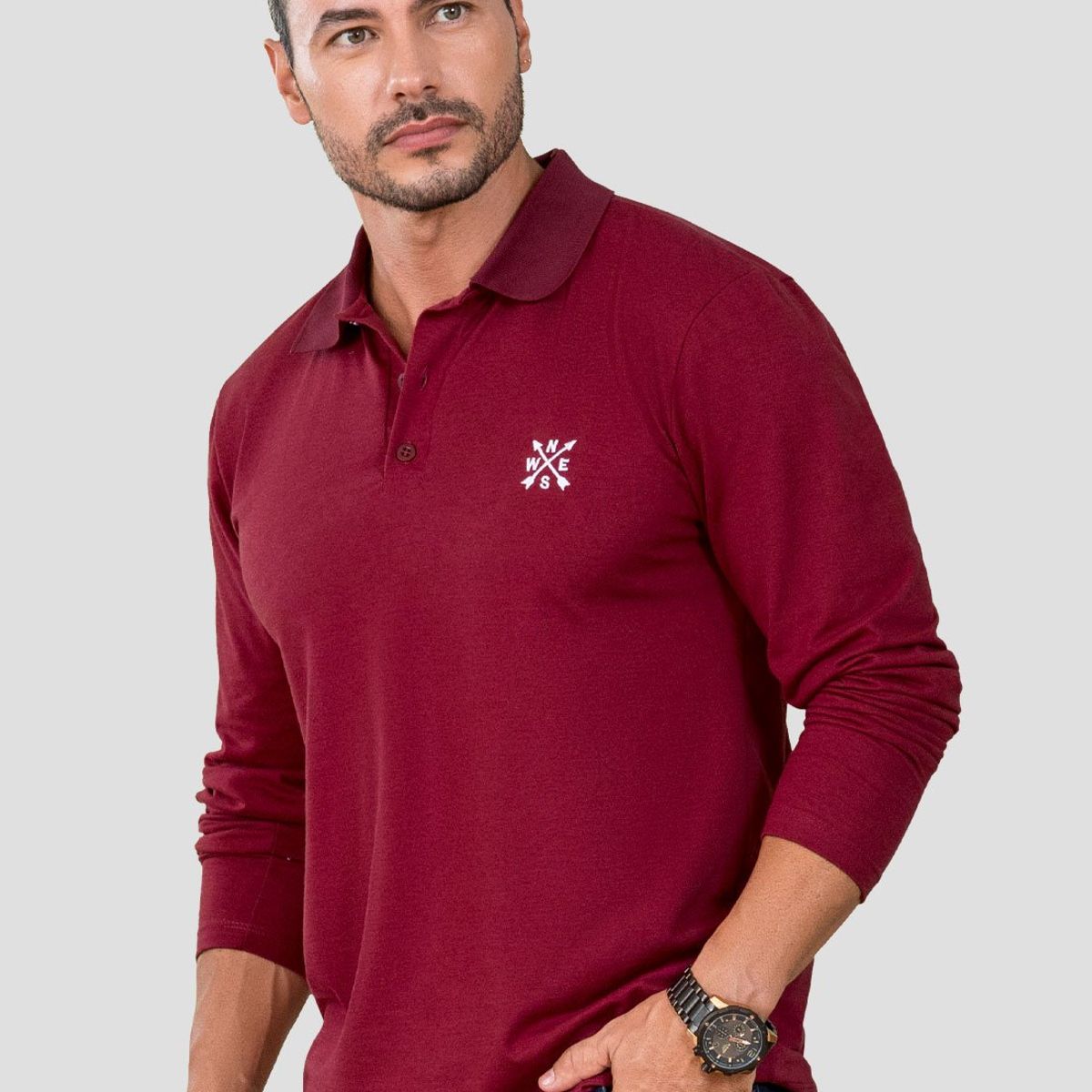 MARKETING PERSONAL - Camibuzo Hombre Vinotinto Mp 105401