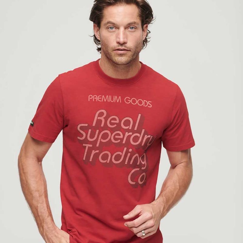 SUPERDRY - Camiseta Para Hombre Trade Script Graphic Superdry