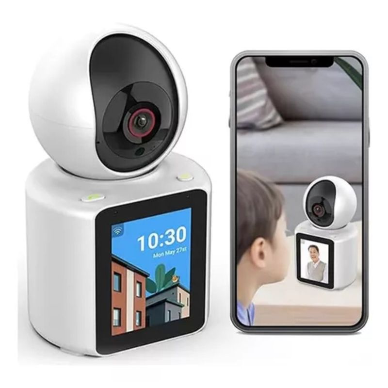 GENERICO - Camara De Seguridad Wifi Con Pantalla Videollamada Full Hd