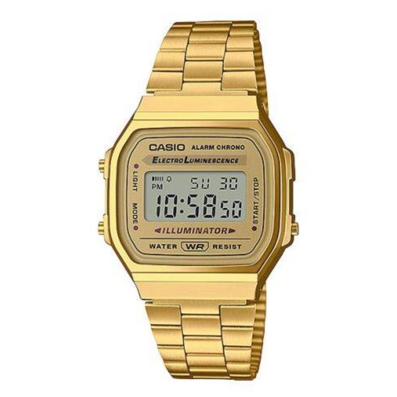 CASIO - Reloj Casio a168wg-9w Original Unisex-Dorado