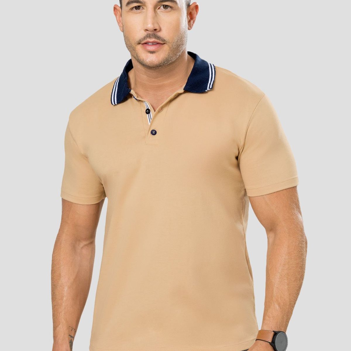 MARKETING PERSONAL - Polo Hombre Caramelo Mp 7098