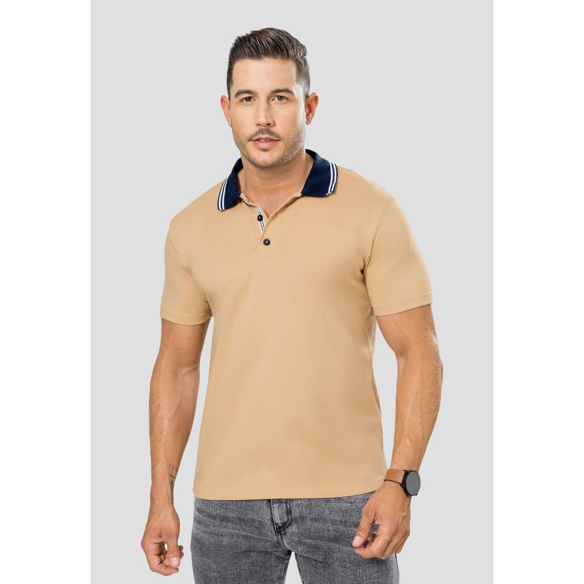 MARKETING PERSONAL - Polo Hombre Caramelo Mp 7098