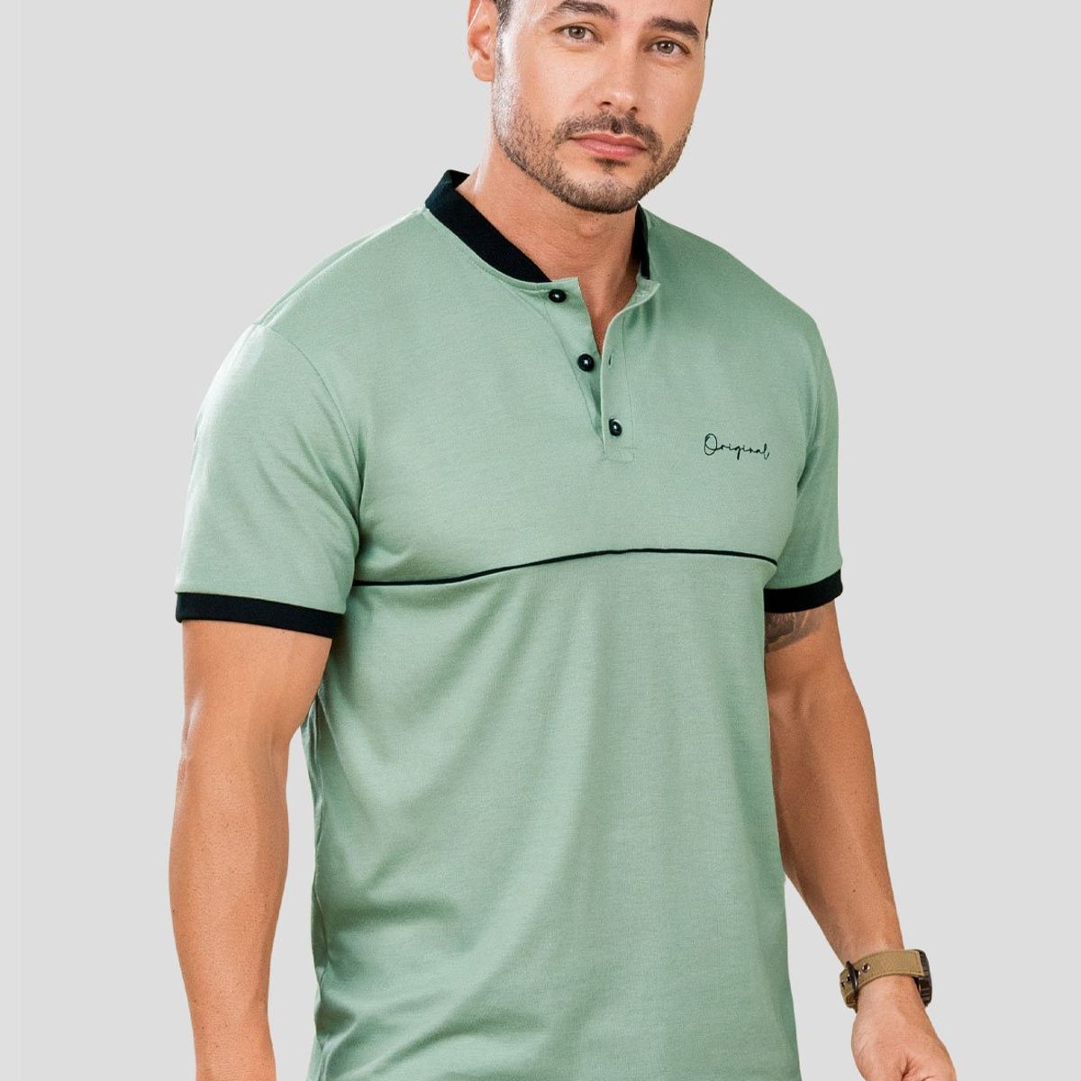 MARKETING PERSONAL - Polo Hombre Verde Oliva Mp 105493
