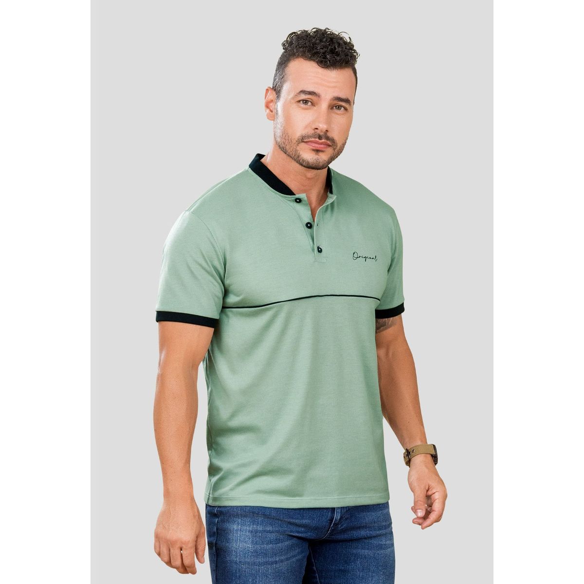 MARKETING PERSONAL - Polo Hombre Verde Oliva Mp 105493