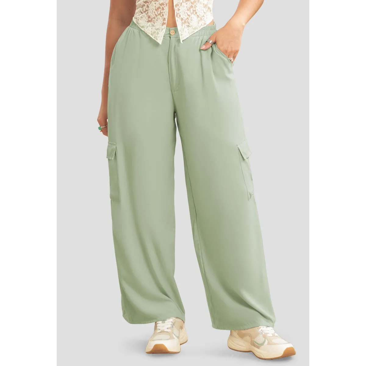 ATYPICAL - Pantalón Mujer Verde Oliva Atypical 105481