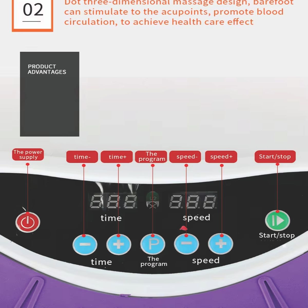 GENERICO - Plataforma De Vibración Para Ejercicios En Casa + Bandas