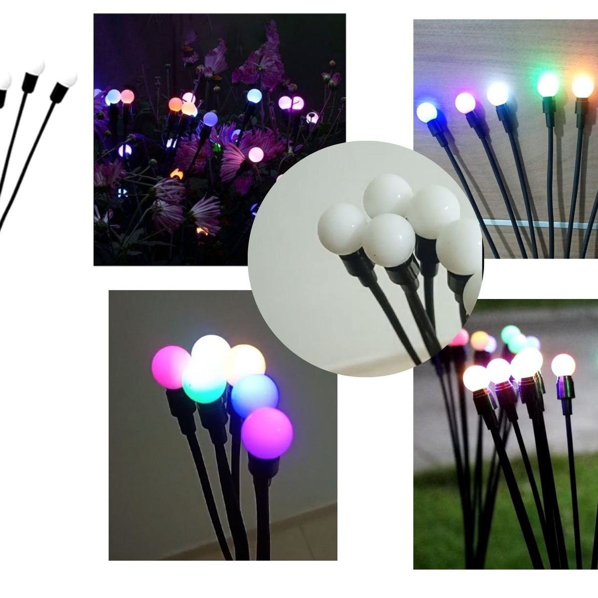 GENERICO - Luces Led Solares Luciérnaga Multicolor Decorativa Navideña