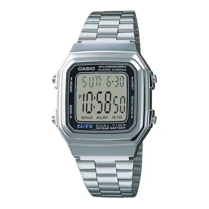 CASIO - Reloj Casio a178wa-1a Original Unisex-Plateado