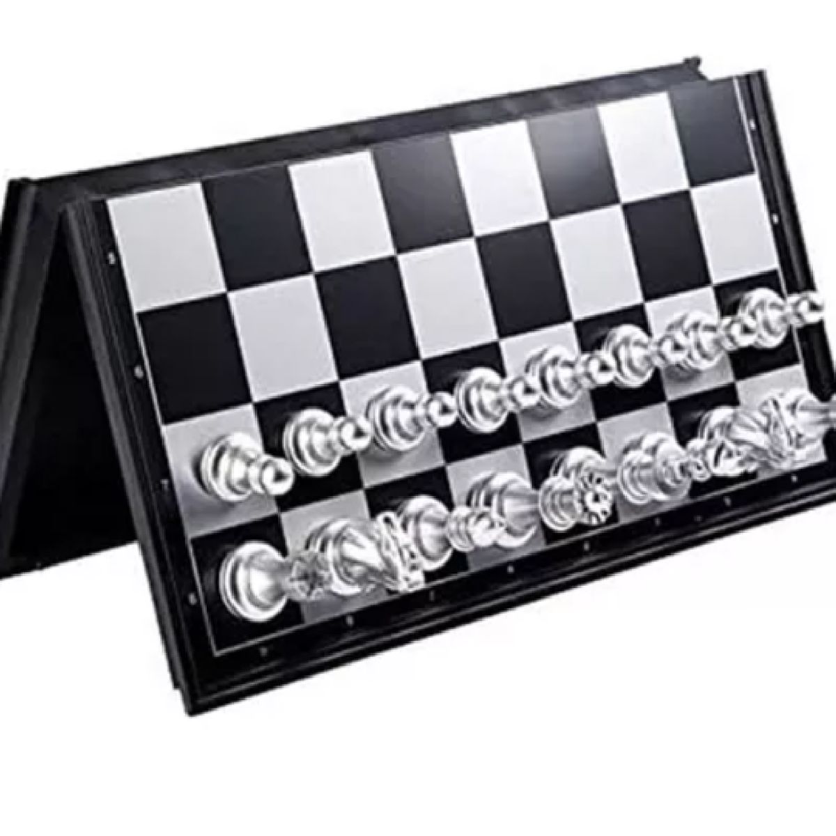 GENERICO - Ajedrez Magnetico con Piezas Doradas Y Blancas Sencillo