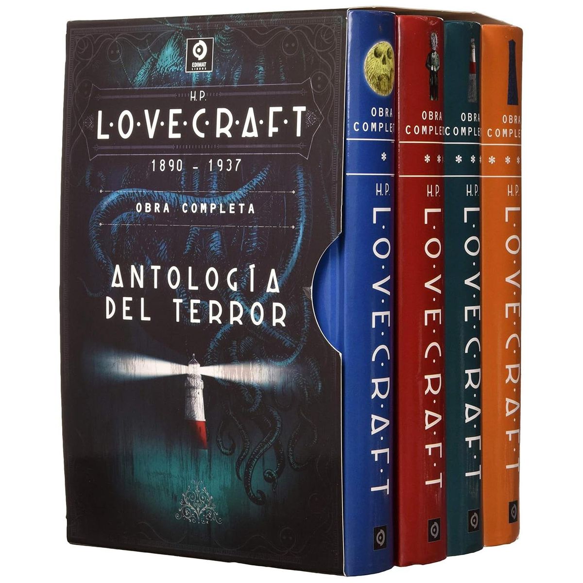 GENERICO - H. P. Lovecraft. Estuche 4 Tomos. Obras Completas