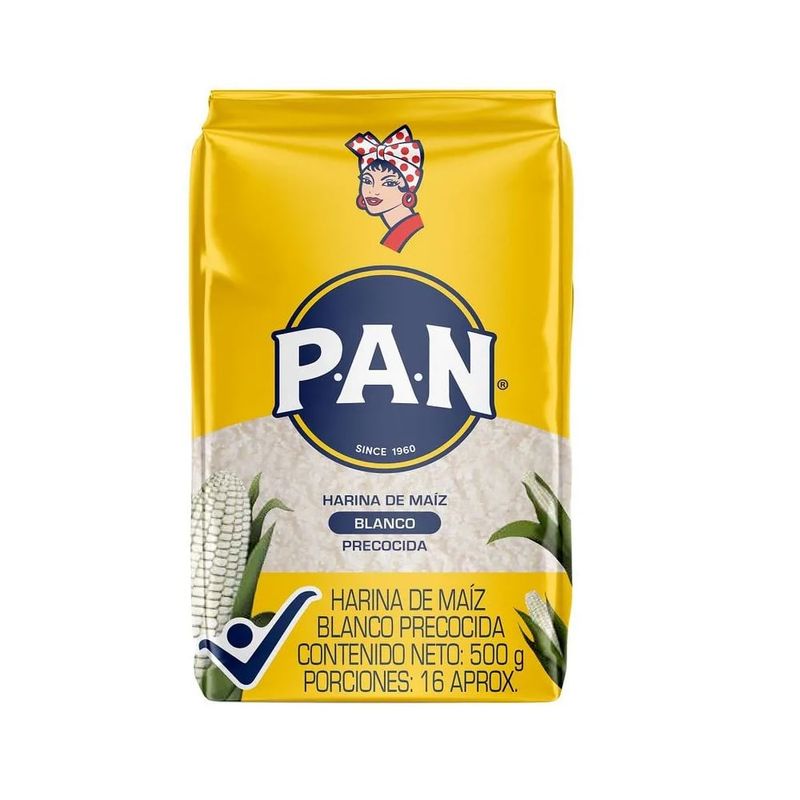 PAN - Harina PAN Maiz Blanco X 500 Gramos