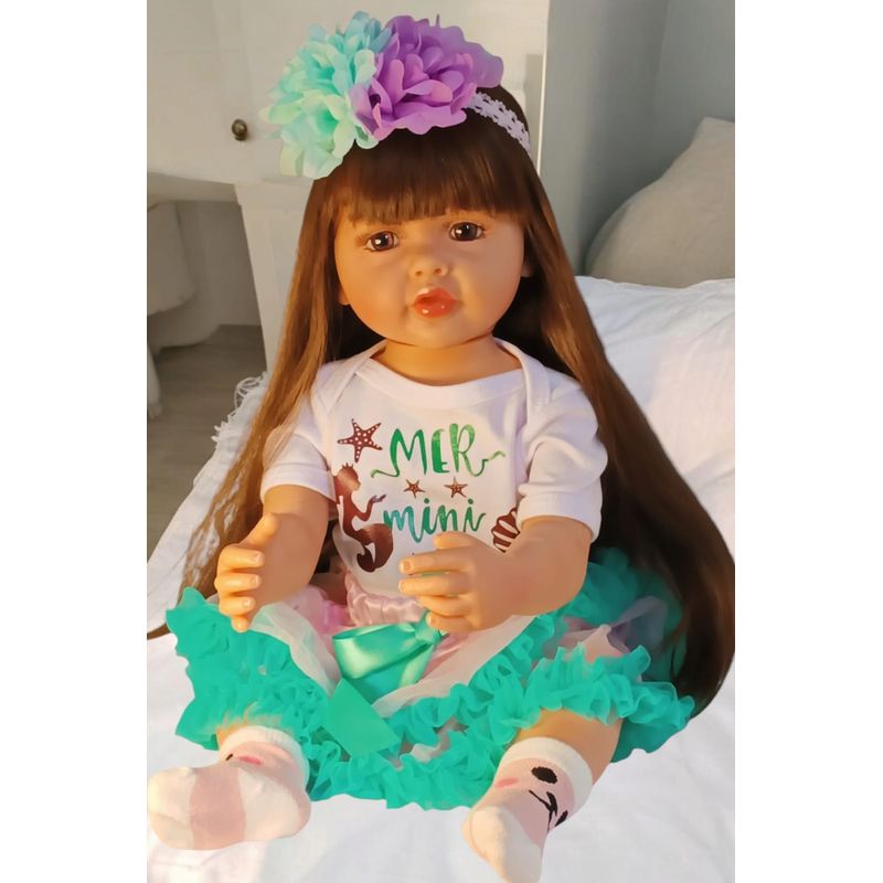 GENERICO - Muñeca Reborn Realista Silicona Completa 55cms Con Sonidos