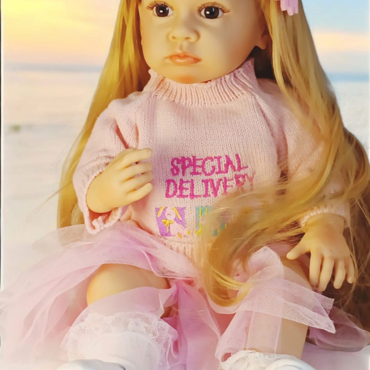 GENERICO - Muñeca Reborn Realista Silicona Completa 55cms Con Sonidos