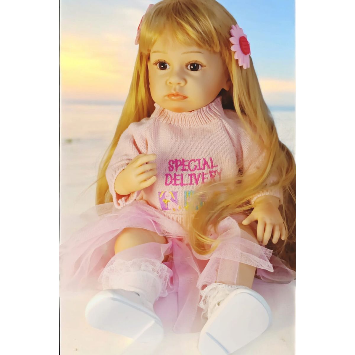 GENERICO - Muñeca Reborn Realista Silicona Completa 55cms Con Sonidos