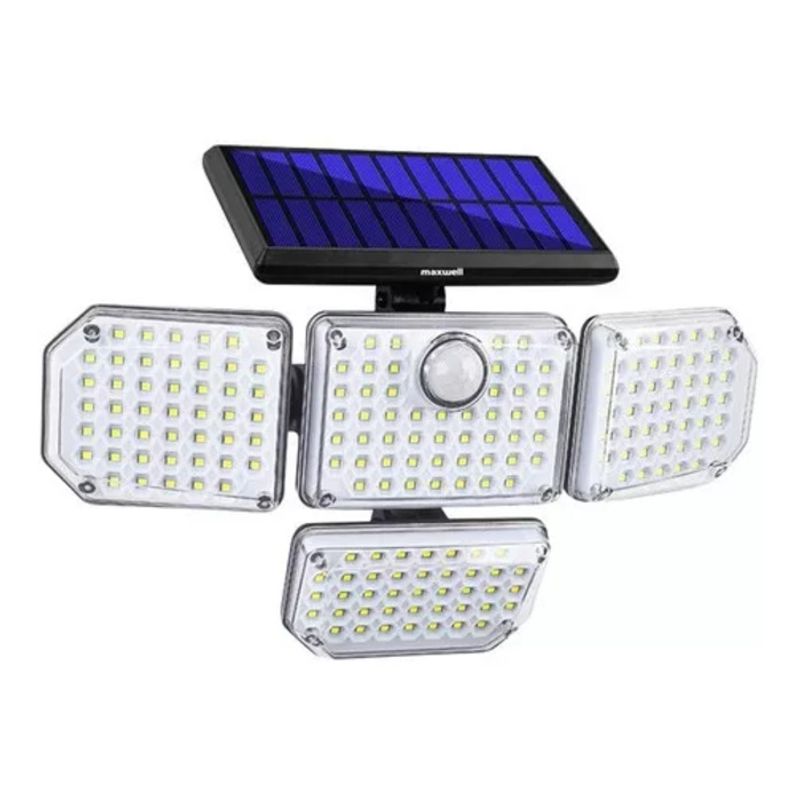 GENERICO - Foco Led Solar Exterior Sensor Movimiento 4 Direcciones