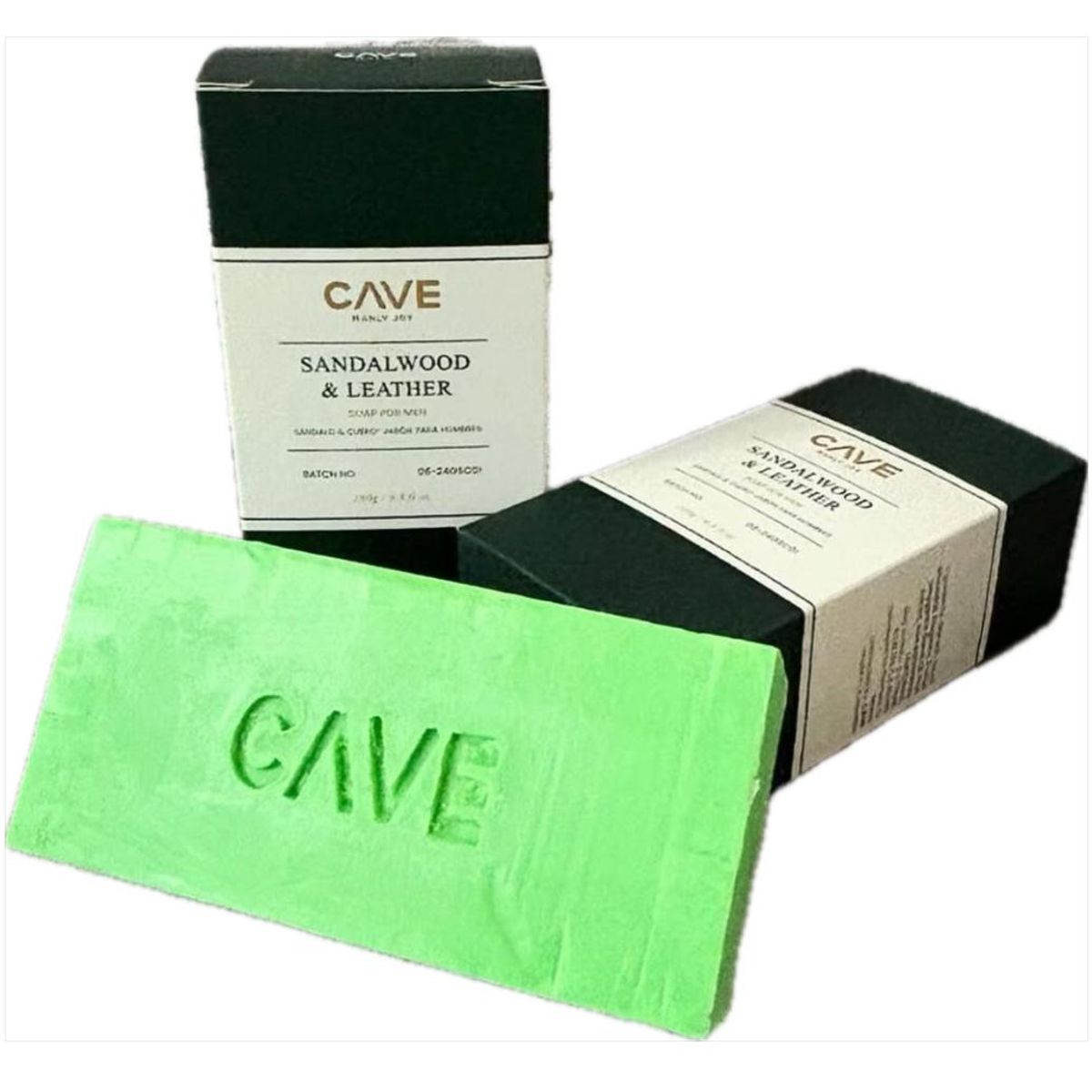 CAVE - JABÓN EN BARRA FRAGANCIA MASCULINA CAVE CUERO Y SÁNDALO 280 GR