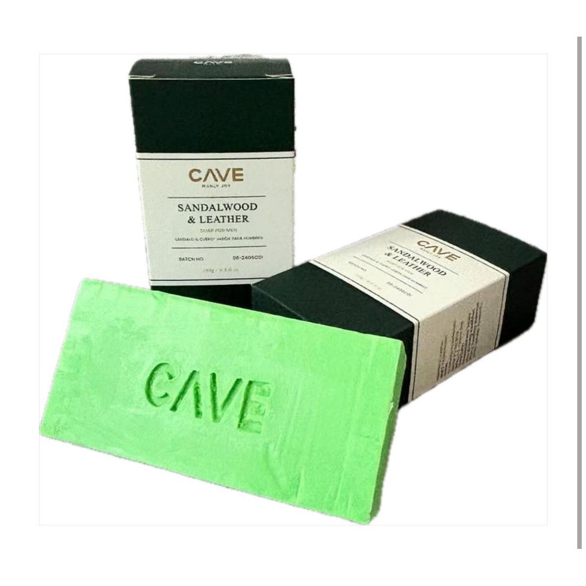 CAVE - JABÓN EN BARRA FRAGANCIA MASCULINA CAVE CUERO Y SÁNDALO 280 GR
