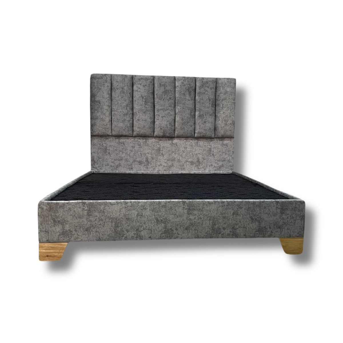 ESTILO Y CONFORT - Basecama con cabecero Monaco Gris 200 King