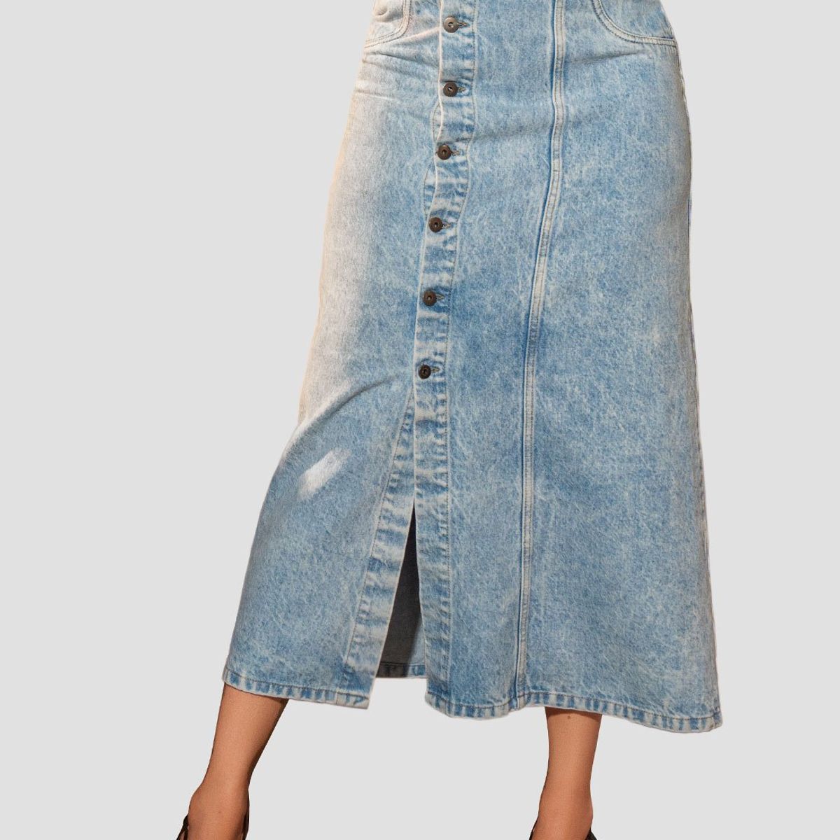 MARKETING PERSONAL - Falda Larga Mujer Azul Claro Mp 105528