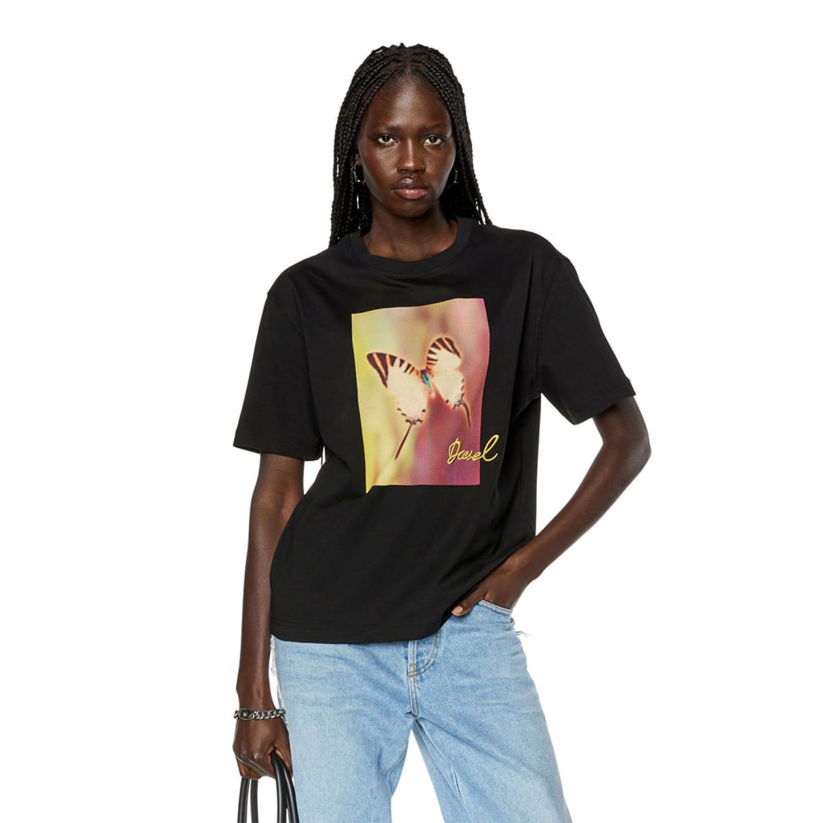 DIESEL - Camiseta Manga Corta Para Mujer T-Danny-L1 Diesel