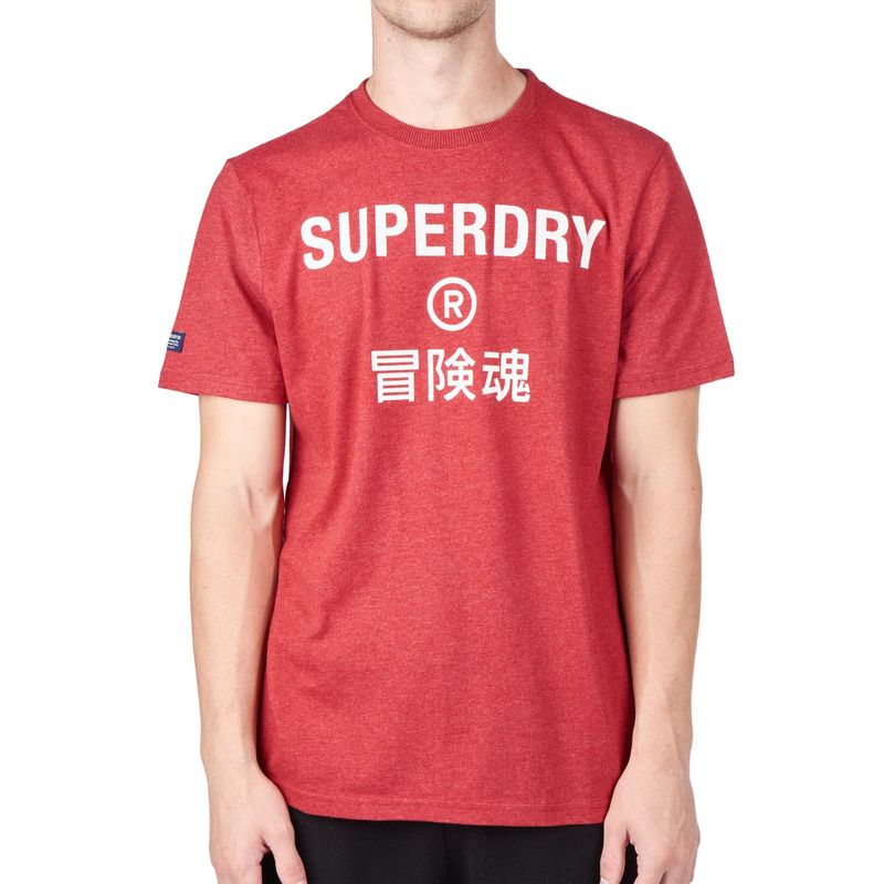 SUPERDRY - Camiseta Manga Corta Para Hombre Vintage Corp Logo Marl Superdry