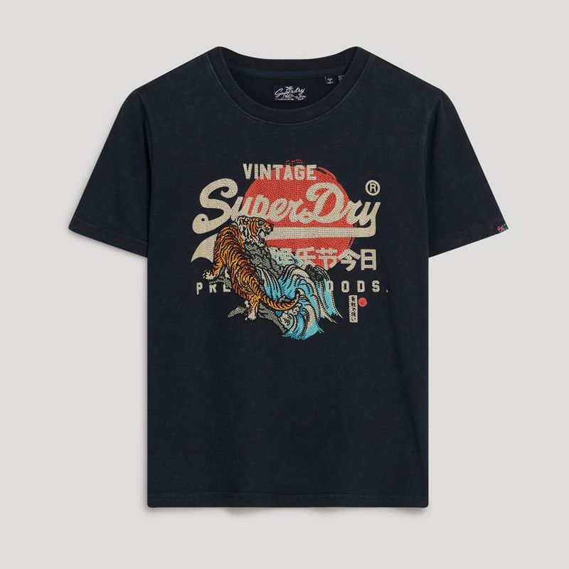SUPERDRY - Camiseta Para Mujer Tokyo Vl Relaxed Superdry