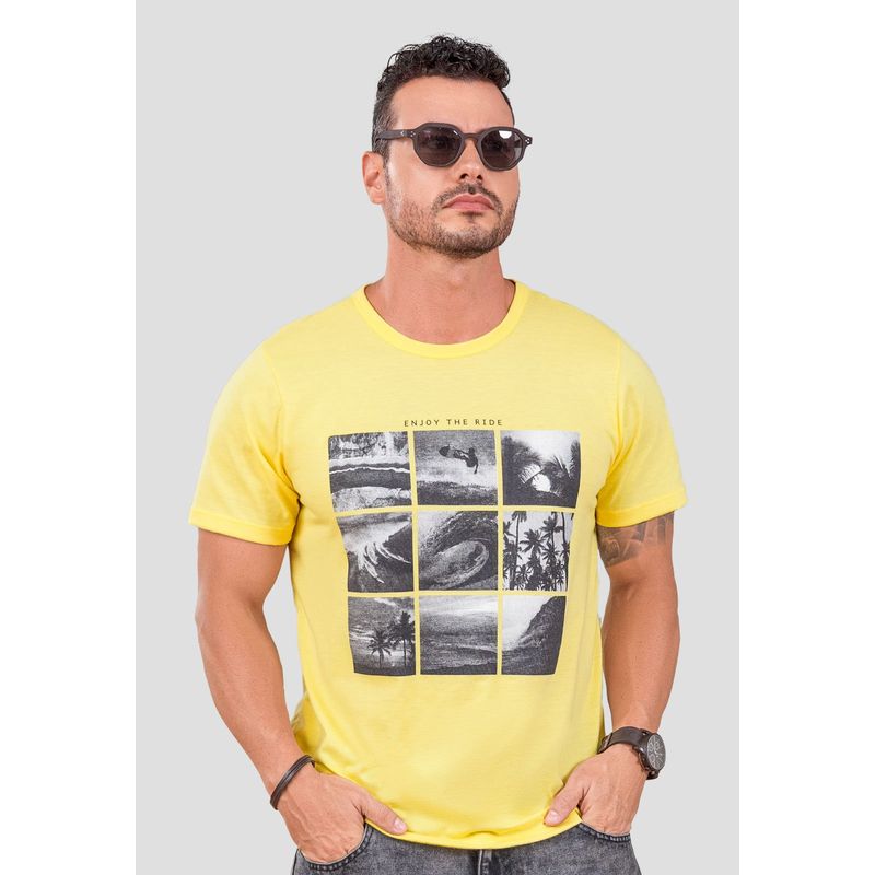 MARKETING PERSONAL - Camiseta Hombre Amarillo Pastel Mp 105406