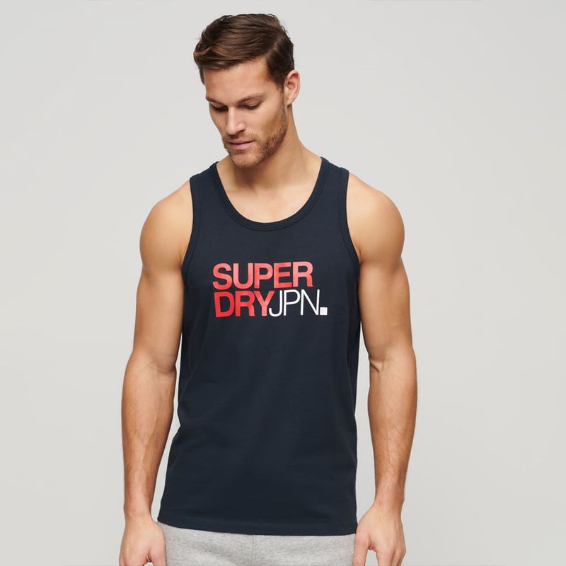 SUPERDRY - Camiseta Para Hombre Sportswear Logo Relaxed Vest Superdry