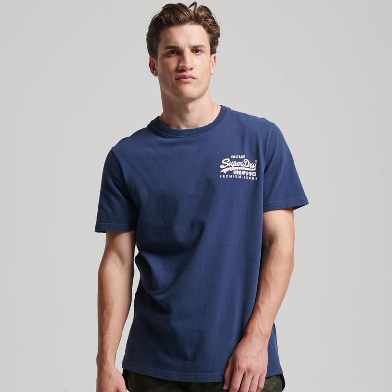 SUPERDRY - Camiseta Manga Corta Para Hombre Vintage Logo Heritage Superdry