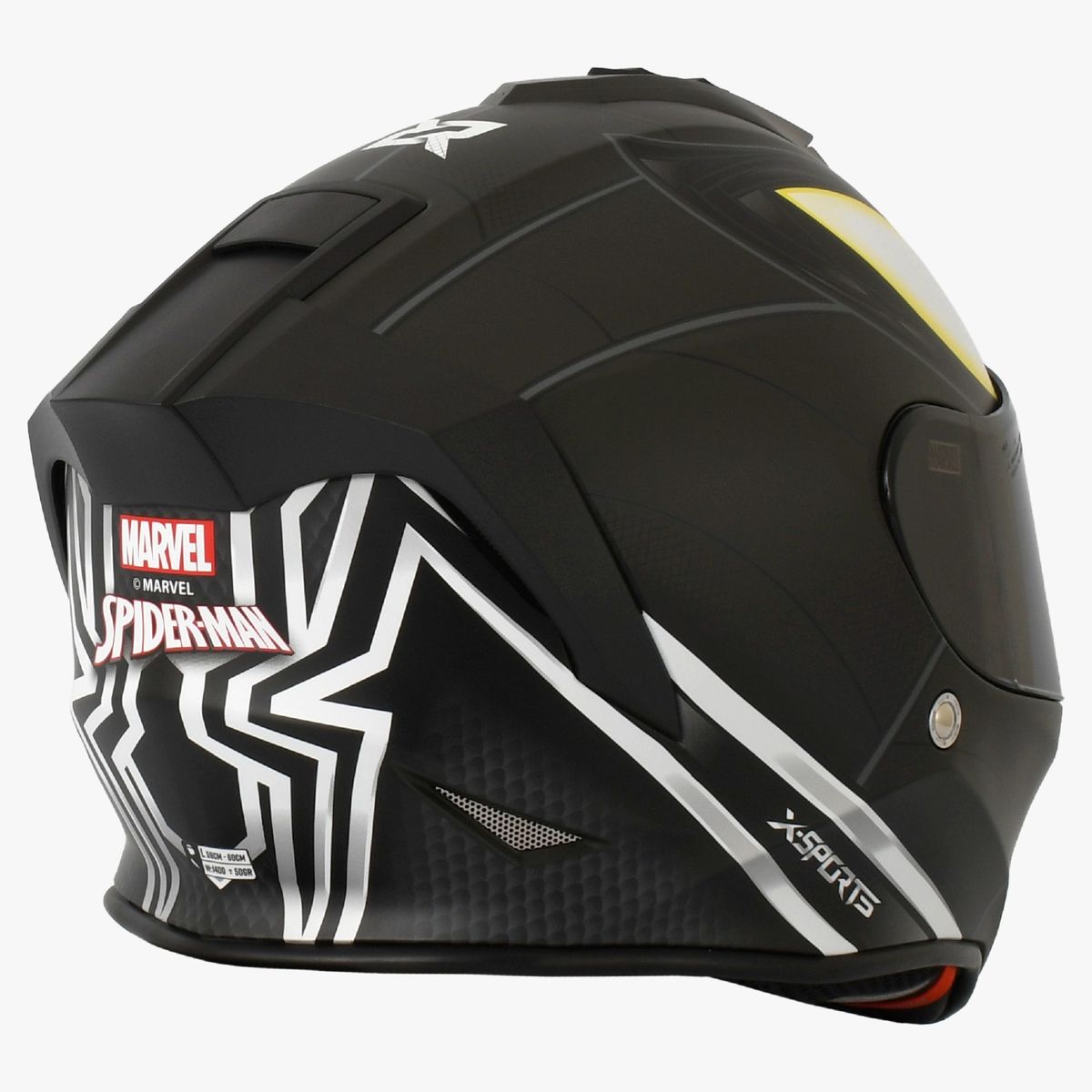 X SPORTS - CASCO XSPORTS V151 ECE2206 MARVEL SPIDERMAN NEGRO MAT TLL XL