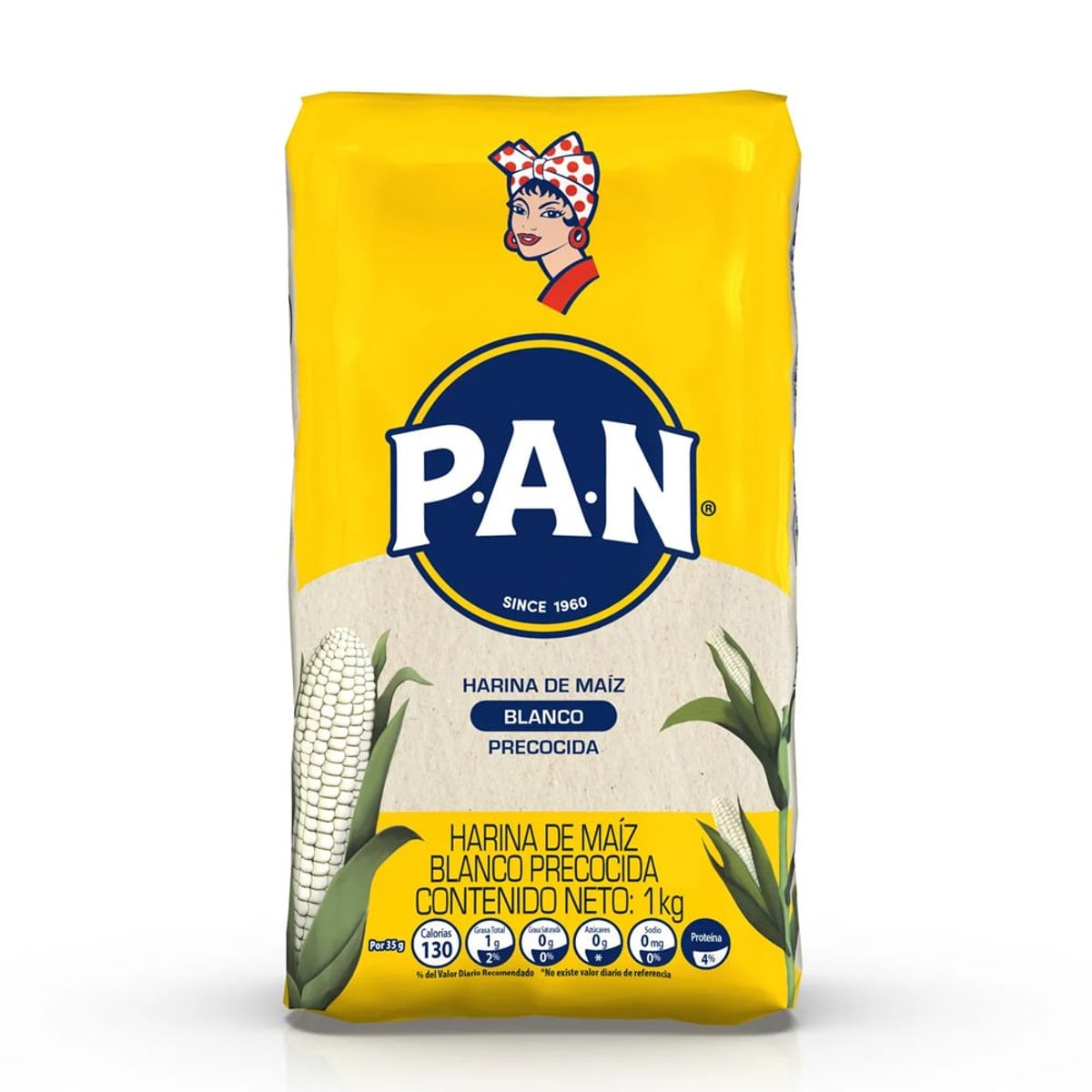 PAN - Harina PAN Maiz Blanco 1 Kg