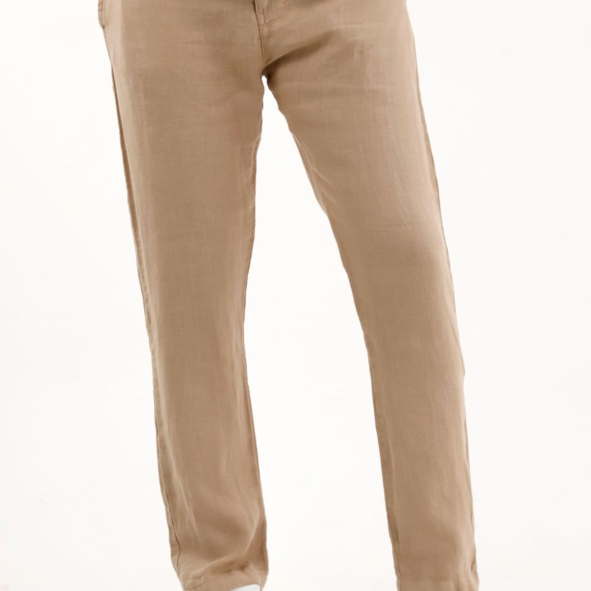 TENNIS - Pantalón tipo chino crudo en lino 100% para hombre