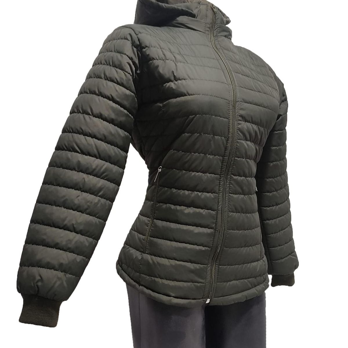 FG STORE - Chaqueta VERDE mujer impermeable invierno capota térmica