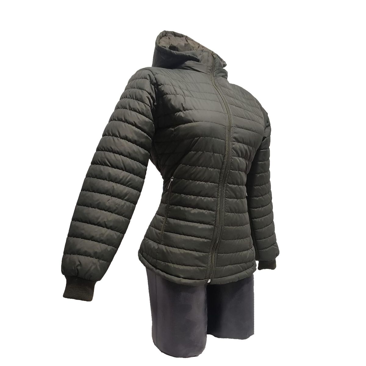 FG STORE - Chaqueta VERDE mujer impermeable invierno capota térmica