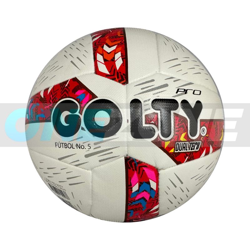 GOLTY - Balón De Fútbol 5 Pro Golty Dualtech ll Rojo
