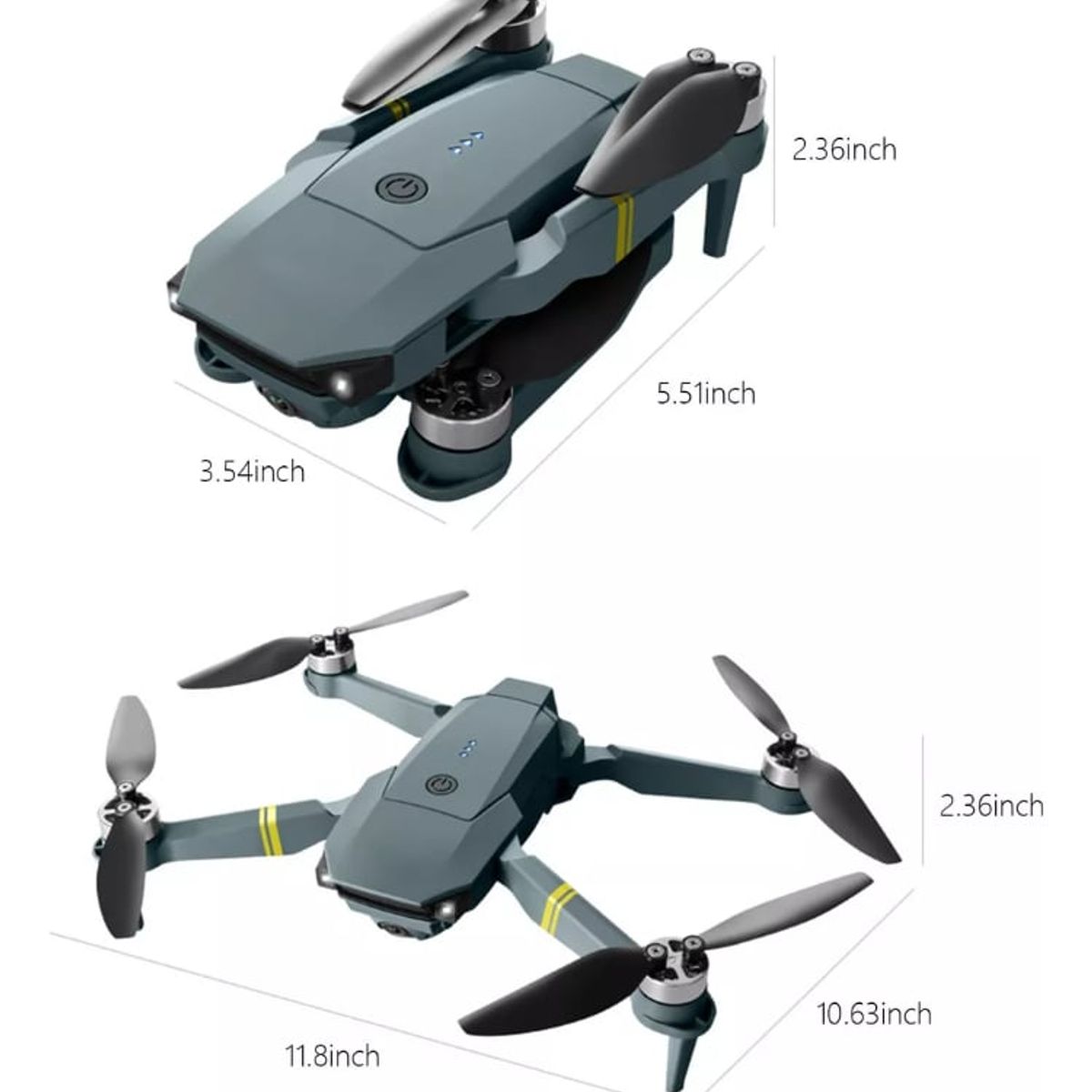 GENERICO - Drone 998max Motor Brusless Doble Camara 2 Baterias Estuche