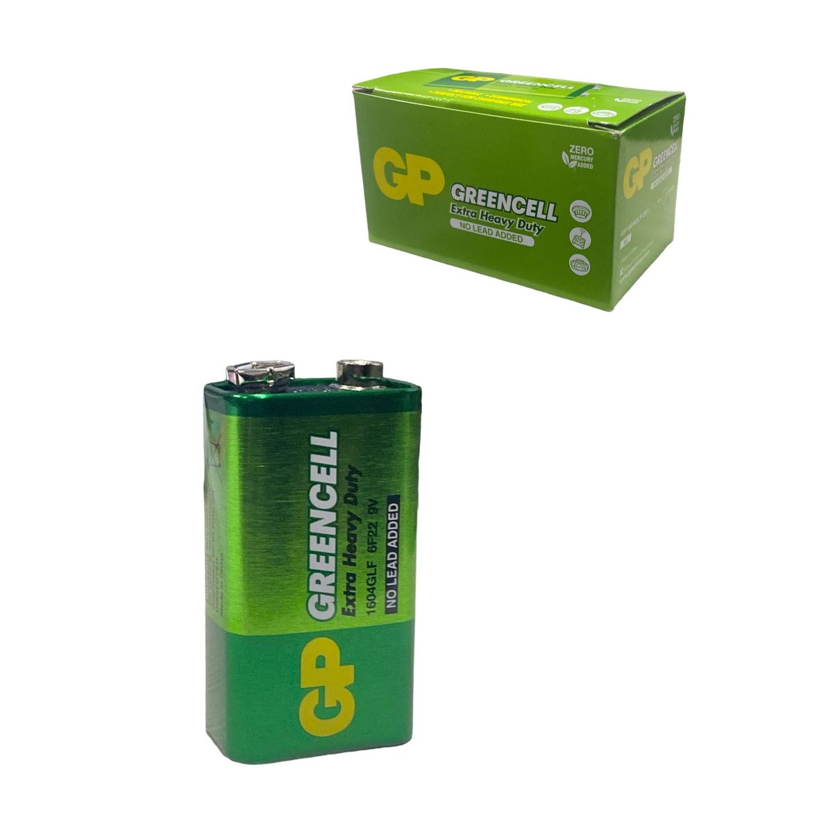 GP - Pila Cuadrada 9v  Batería 9v - Marca Gp Ref 6f22