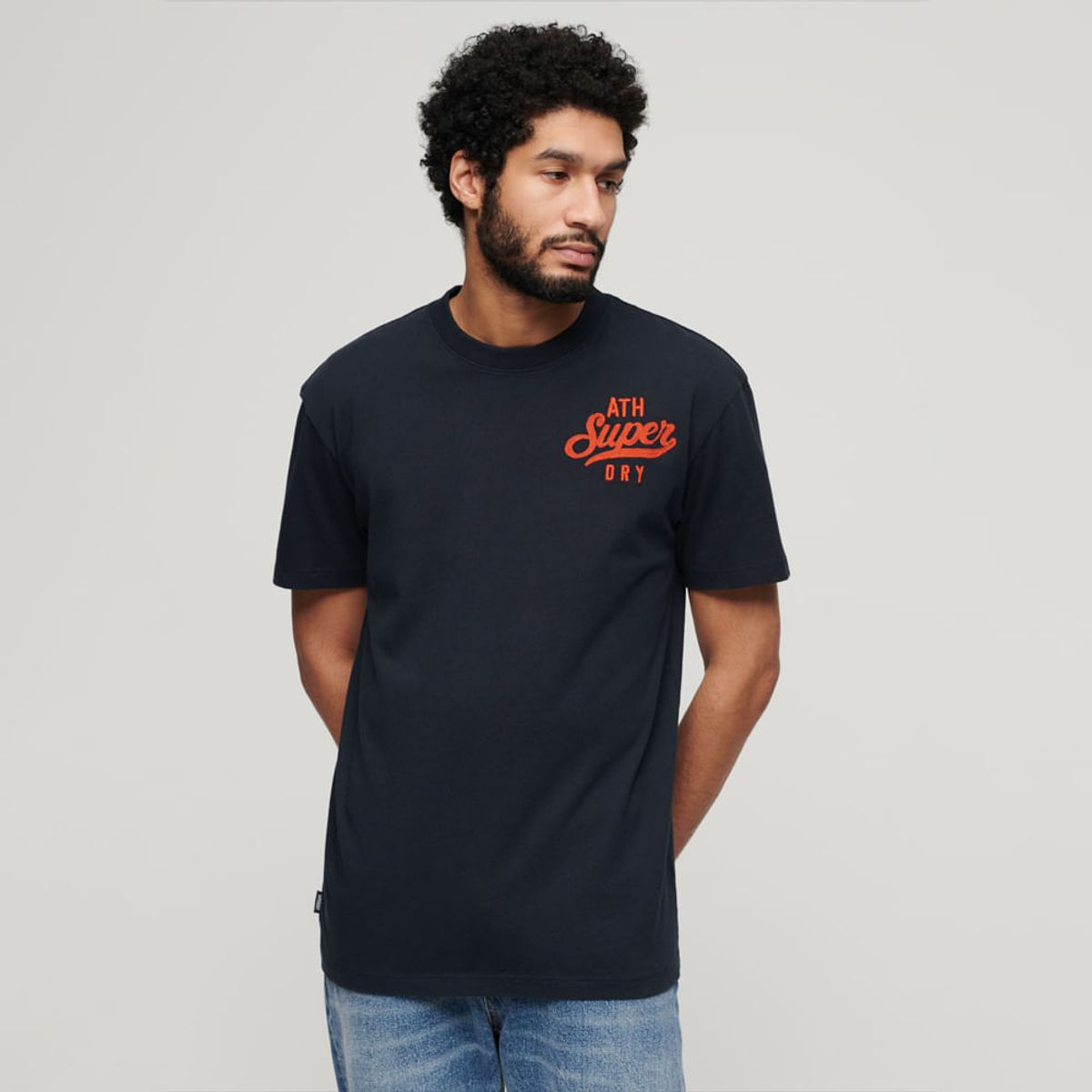 SUPERDRY - Camiseta Para Hombre Emb Superstate Ath Logo Tee Superdry